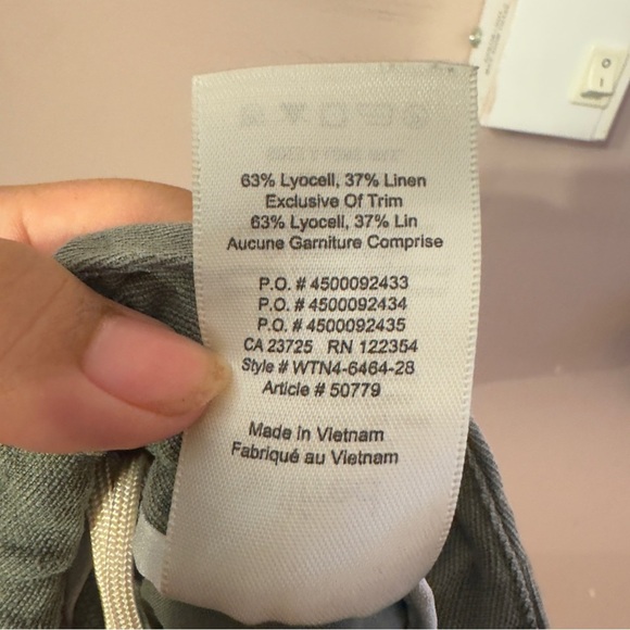 Aritzia Wilfred Allant Drawstring Green Trouser Women Size 0 - Picture 10 of 10